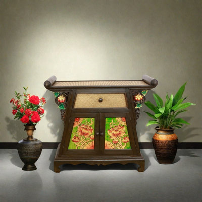 Console Southeast Asian Bamboo Weaving