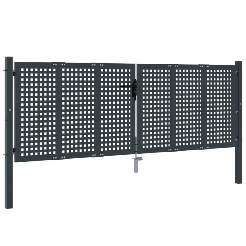 Ebern Designs Garden Gate Anthracite , 300cm H x 125cm W x 2.4cm D