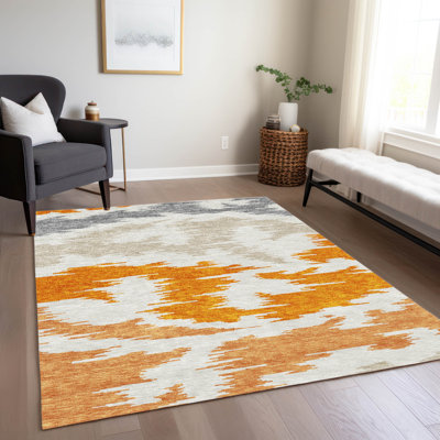 Ceajay Washable Geometric Indoor / Outdoor Rug