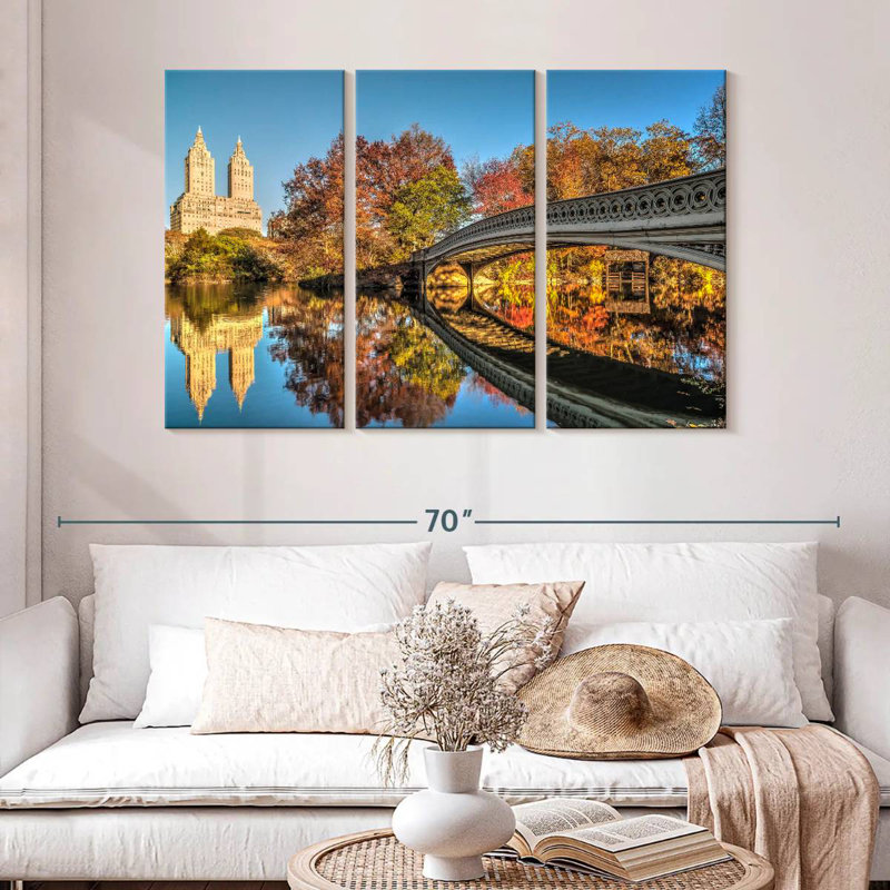 Sebbie Bow Bridge Reflection, 32" H x 50" W