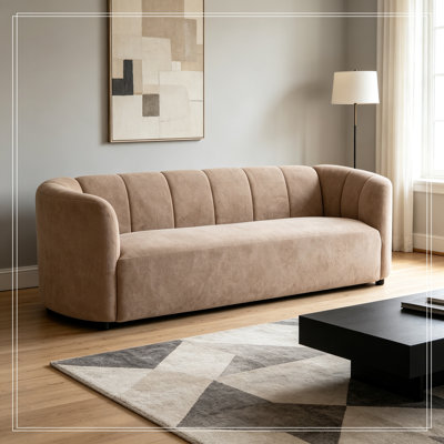 Curved Chenille Sofa with soft seat