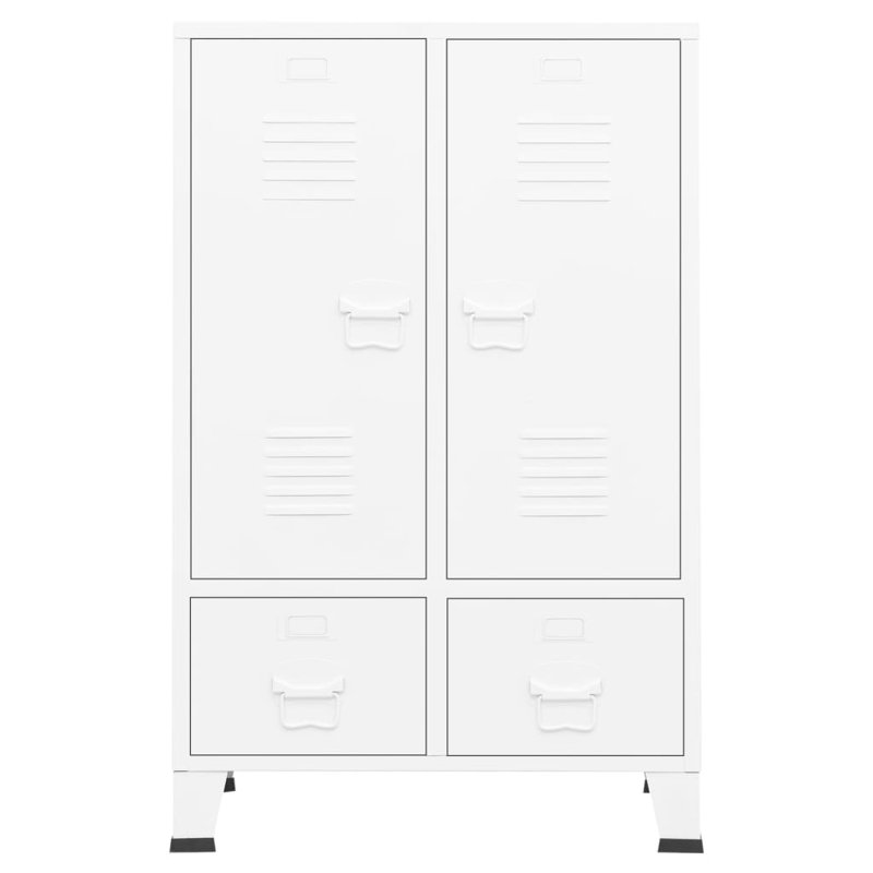 Buzbee 2 Door Steel Wardrobe, White
