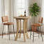 Table bistro 39,4 "de haut avec repose-pieds en métal