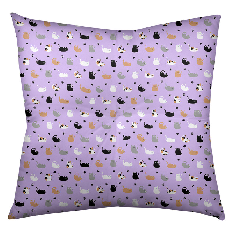 Coussin Katelyn Elizabeth, 30 x 30, Mauve / gris / noir