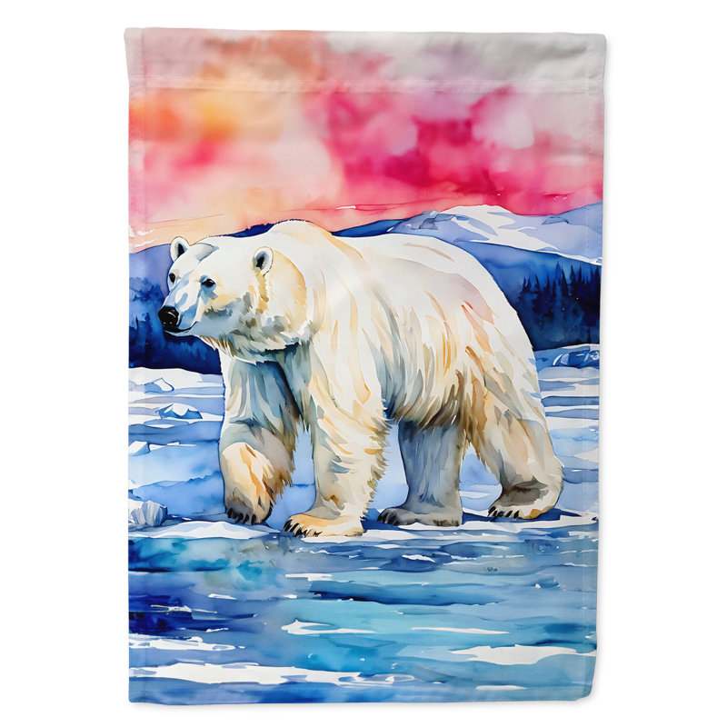 Drapeau de jardin ours polaire