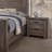 Natural Finish Striking Wooden Nightstand Bedside Table 2X Drawers Storage Bedroom Furniture