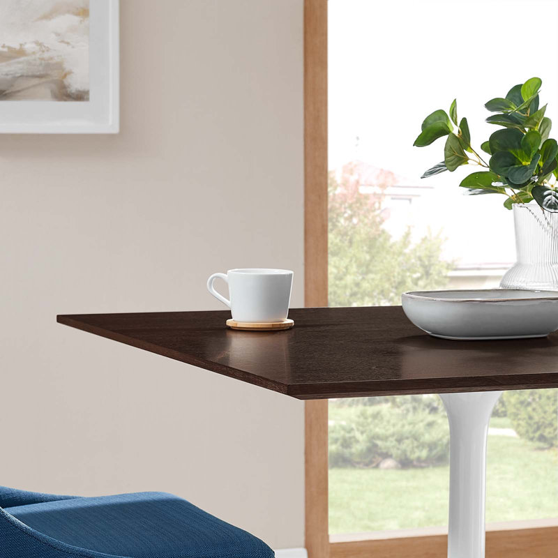 Lippa Square Wood Grain Dining Table, Cherry Walnut, 36" L x 36" W