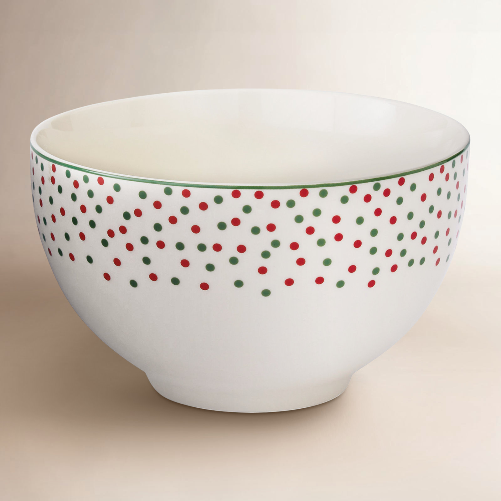 Christmas Tree Polka Dot Rice Bowl