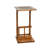 Marv Side Table with Magazine Rack, 13 Inch, Rustic Oak Finish Wood