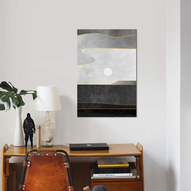 « minimal landscape vi », impression sur toile, H 18 po x l 12 po x P 1,5 po, Pas de tapis, Toile tendue