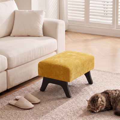Pouf Langner 24 po en bois massif rembourré