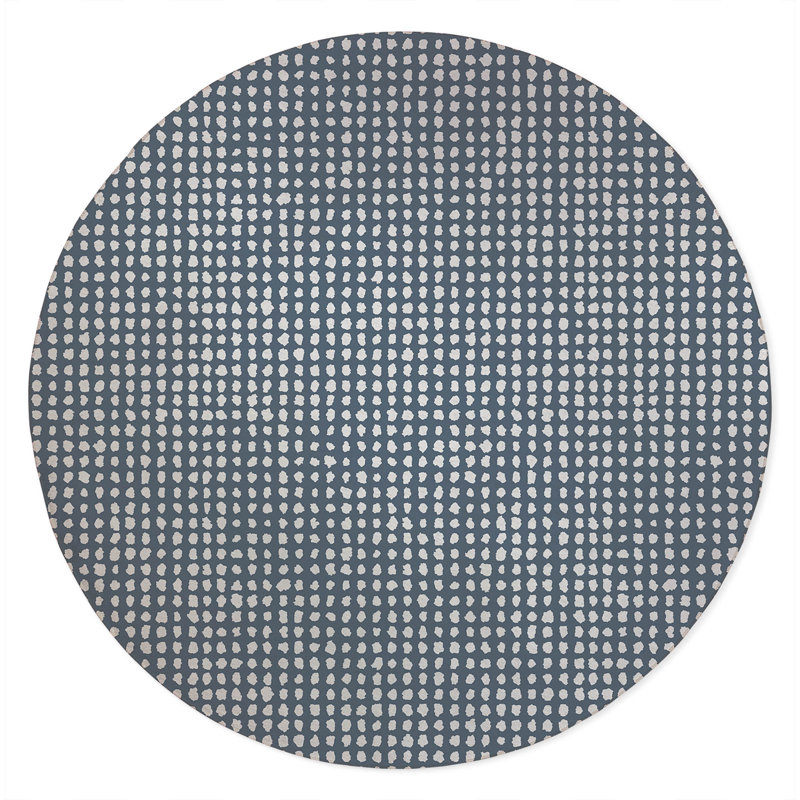 Grunge Row Non-Slip Outdoor Rug, Round 5'