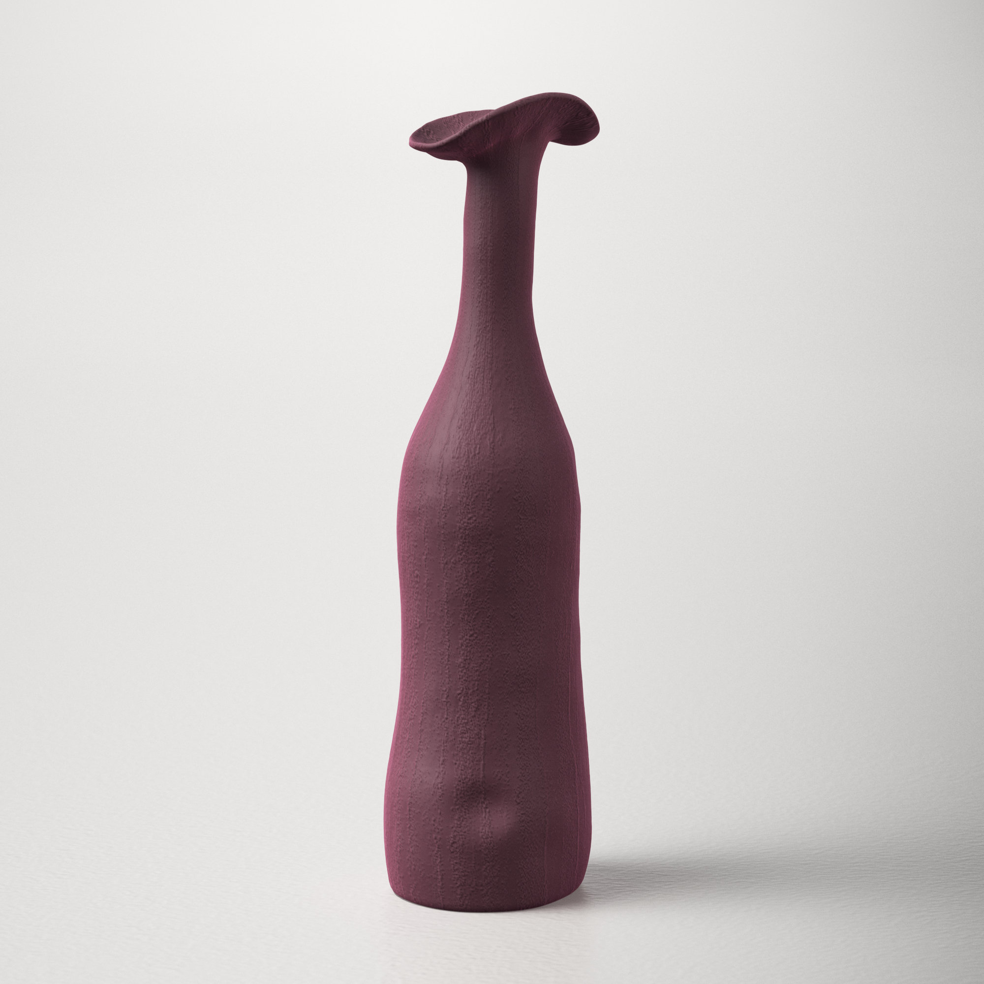 Paso Handmade Ceramic Table Vase, 10.63" H x 2.76" W x 2.76" D, Red