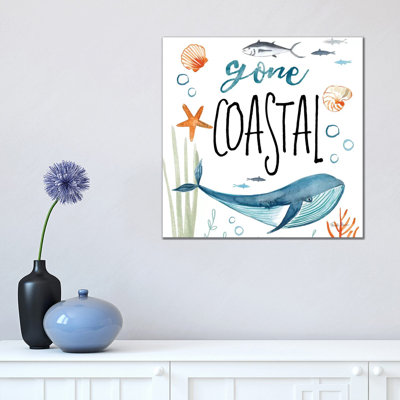 Whale Tale I Gone Coastal by Farida Zaman - Wrapped Canvas Gallery-Wrapped Canvas Giclée