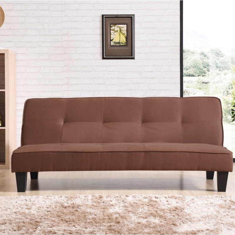 Viren 67.13'' Sleeper, Chocolate Faux Leather