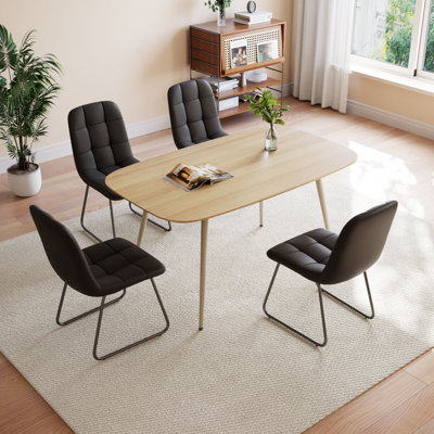 5-Piece Dining Table and Chairs ,Dining Room Set with 4 Modern Chairs