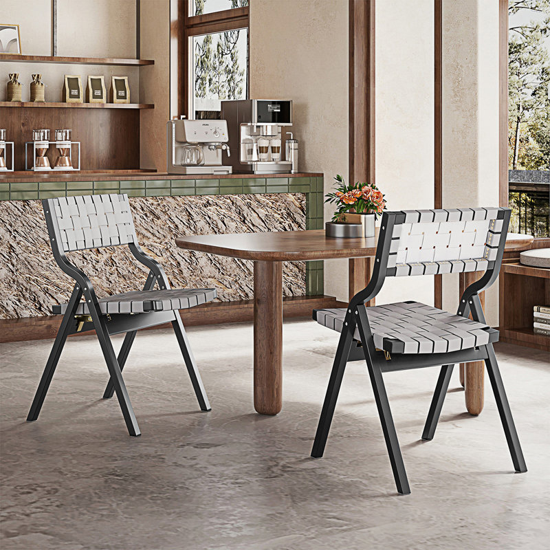 Ensemble de 2 chaises pliantes et empilables, Noir / gris clair