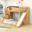 Lit superposé simple au-dessus de double avec glissière, garde-robe et escalier de rangement-1381443021