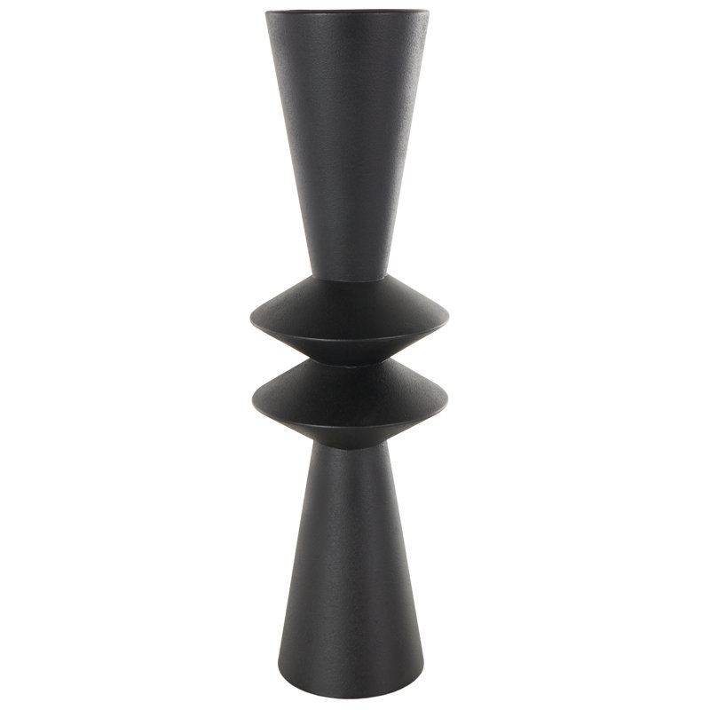 Vase cannelé en métal Cole And Grey, H 26,2 po x l 8 po x P 8 po