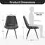 Ensemble de 2 chaises de salle à manger en cuir polyuréthane noir - Conception ergonomique à point diamant avec structure en fer
