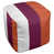 Blanc / marron / orange