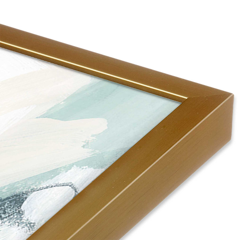 «Sage Fragments III», reproduction, H 17,75 po x l 17,75 po, Cadre ouvert en angle, or poli