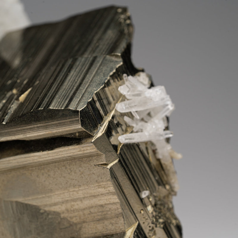 Pyrite With Quartz From Huaron District, Cerro De Pasco Province, Pasco Department, Peru
