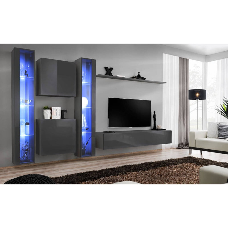 Unfinished Entertainment Centre for TVs up to 75", Graphite