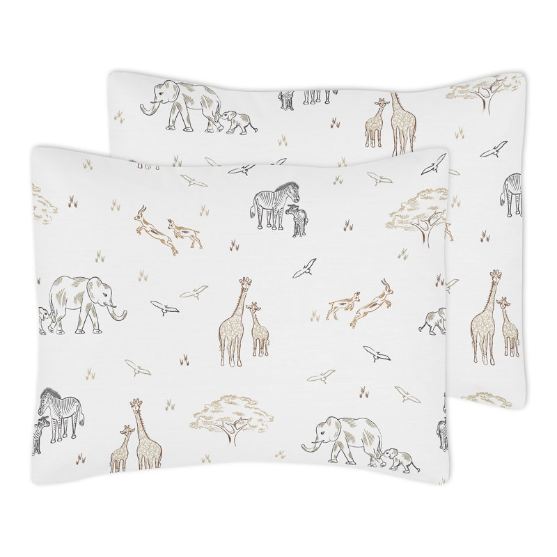 Serengeti Animals Full Microfiber Comforter Set in Black and Beige