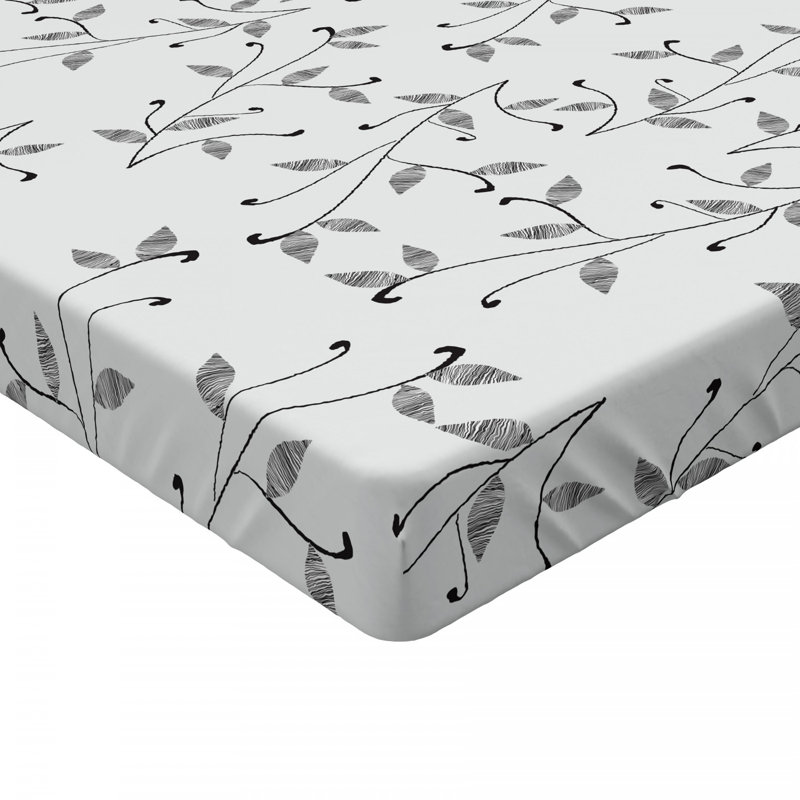 Microfiber Floral Fitted Sheet, Twin XL Fitted Sheet