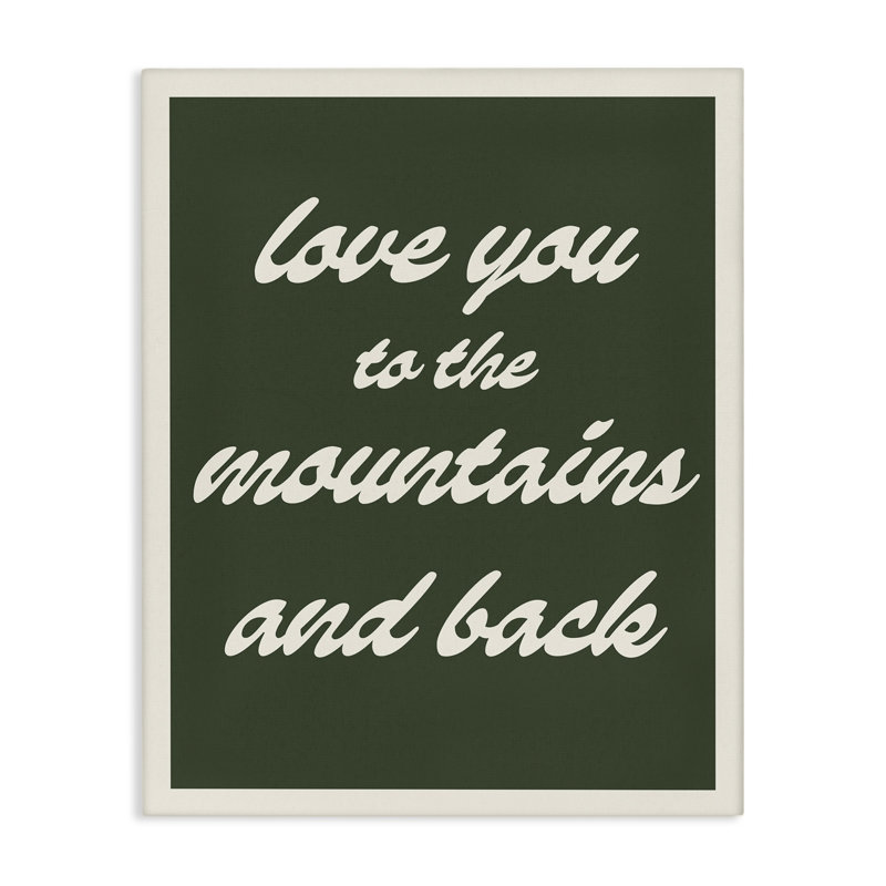 «Love Mountains & Back», art mural sur toile par Daphne Polselli, H 30 po x l 24 po