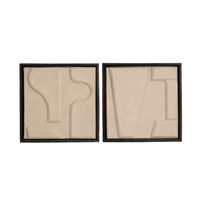 Abstract Ecomix and Mango Wood Wall Art