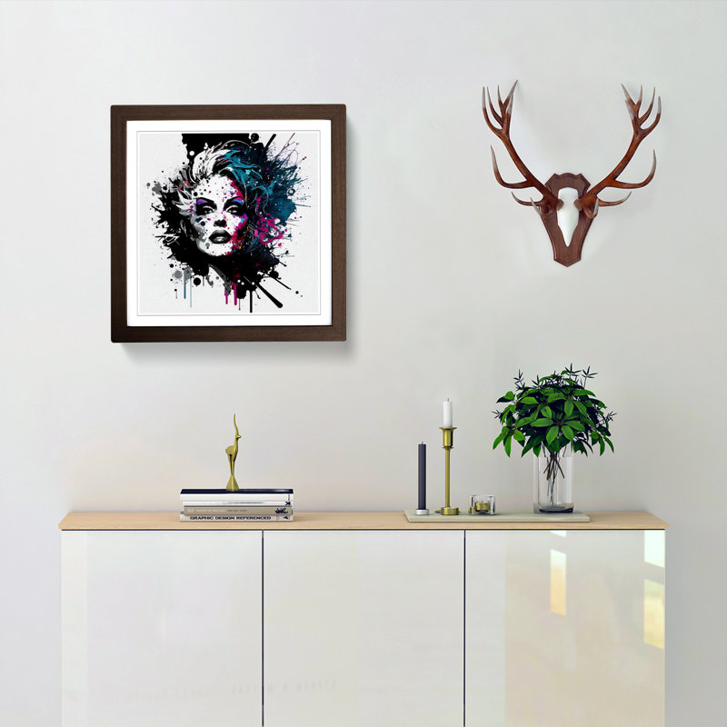 Single Picture Frame Print on Wood, Walnut