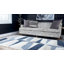 Tapis bleu à motif géométrique Mitzy-195286697