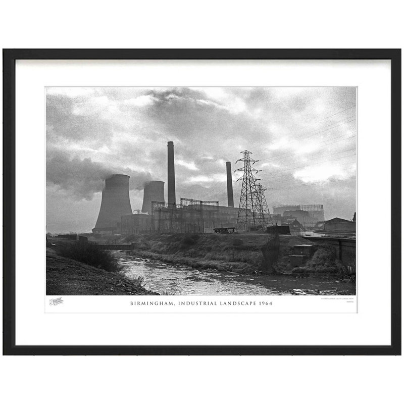 Birmingham, Industrial Landscape 1964 - Single Picture Frame Print, 45cm H x 60cm W x 2.3cm D