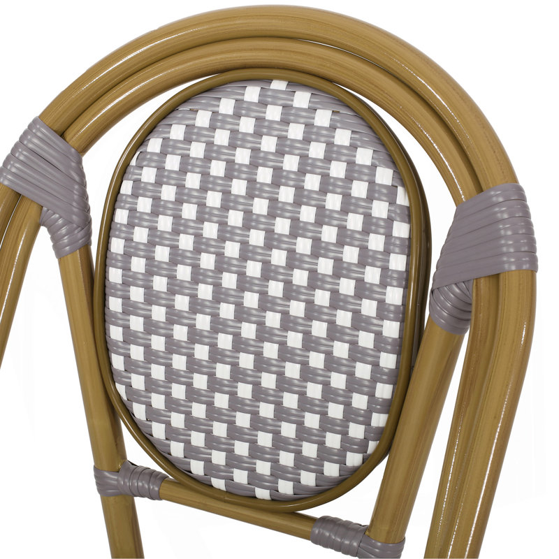 Chaise French (ensemble de 2), Blanc / Gris