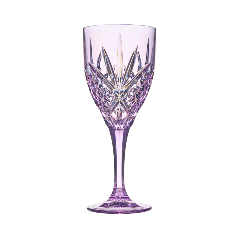 Verre à pied en acrylique Dublin, Mauve
