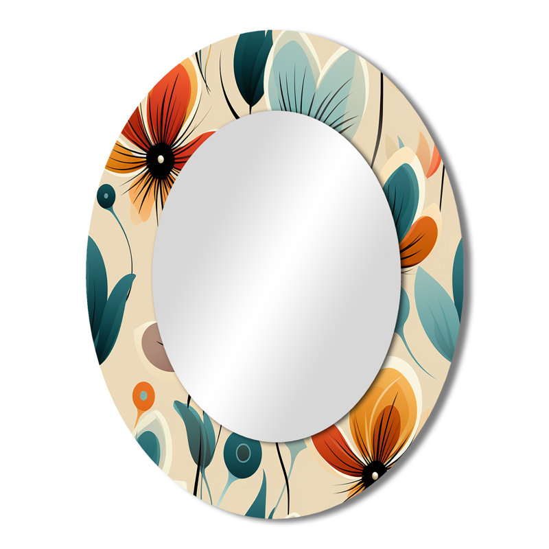 Miroir mural Mid-Century Mid-Century Modern Revival, 43 po x 33 po