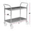 Chariot utilitaire à 2 tablettes avec roulettes en polyuréthane-13152167