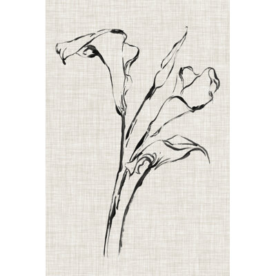 UA CH Floral Ink Study IV by Ethan Harper - Wrapped Canvas Painting