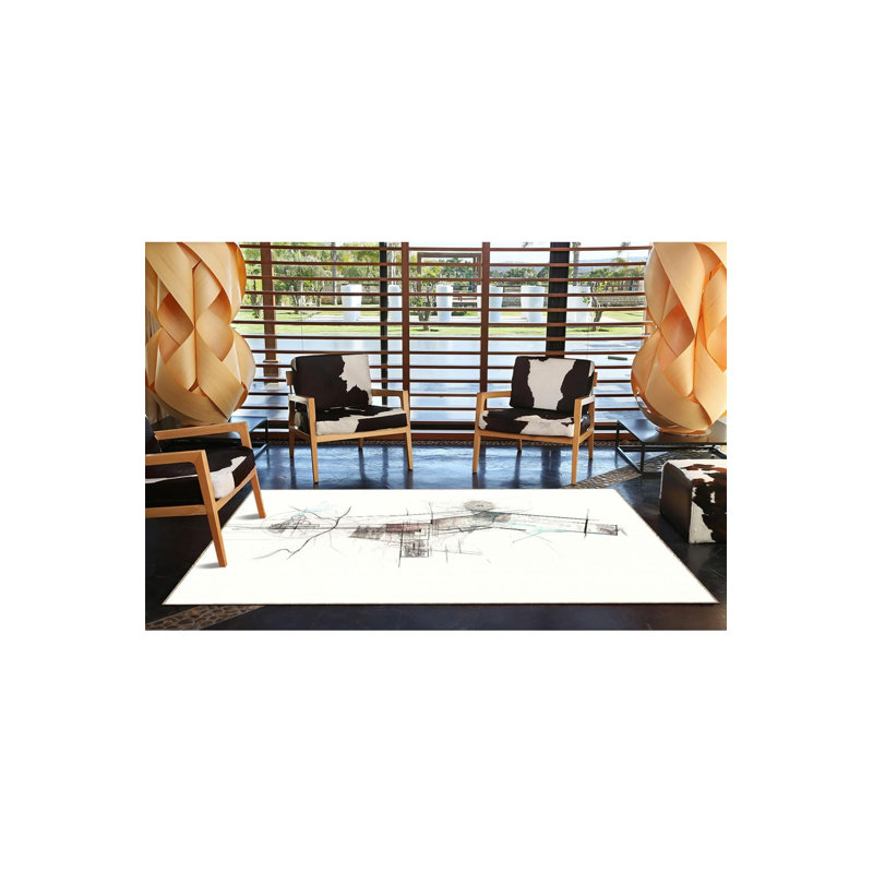 Tapis crème lavable à la machine, Tapis de couloir 3 pi 3 po x 9 pi 10 po