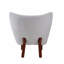 Fauteuil d'appoint en sherpa blanc