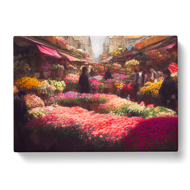 A Flower Market Vol.4 - Wrapped Canvas Print, 40cm H x 60cm W x 3cm D
