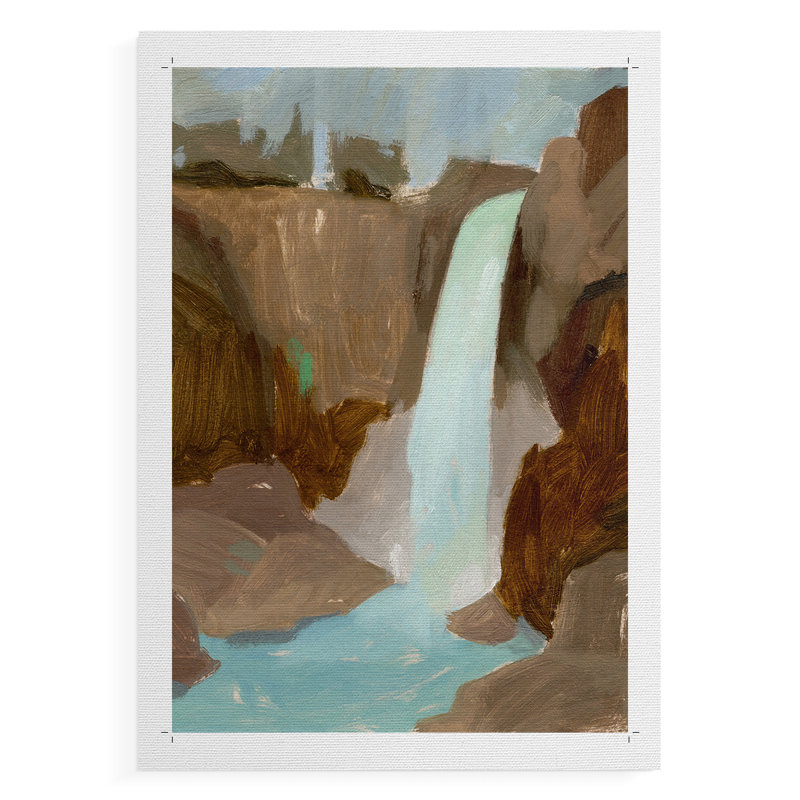 Turquoise Falls II - Impression sur toile seulement - SANS CADRE, H 12 po x l 8 po