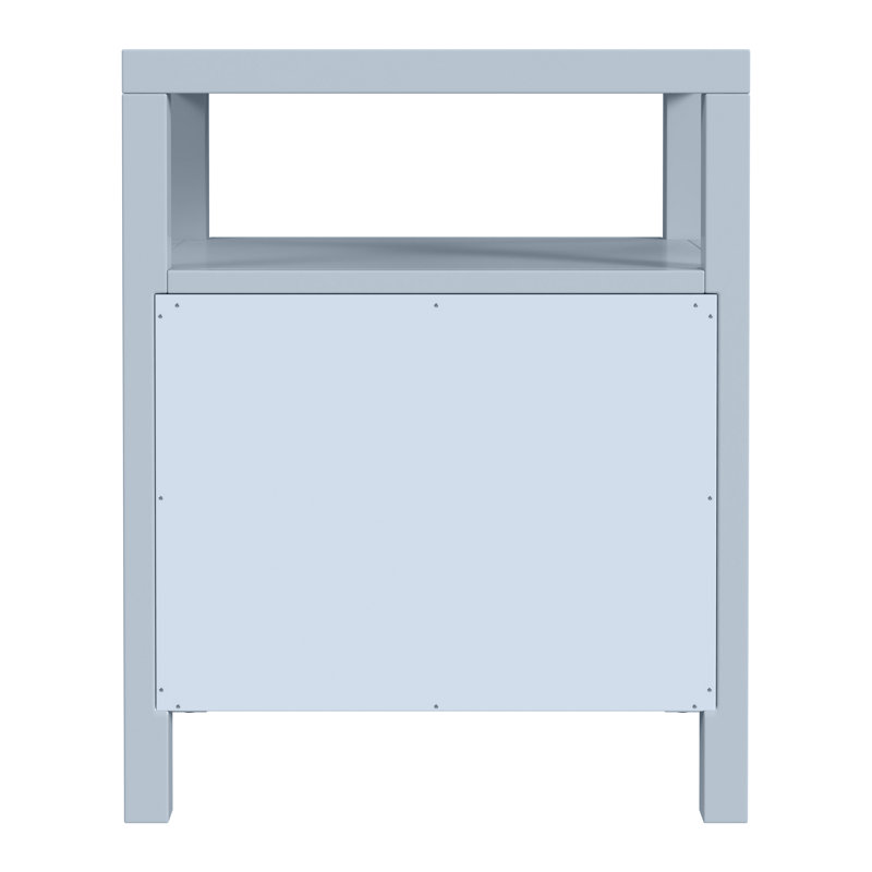 Nora 2-Drawer Nightstand, Light Blue