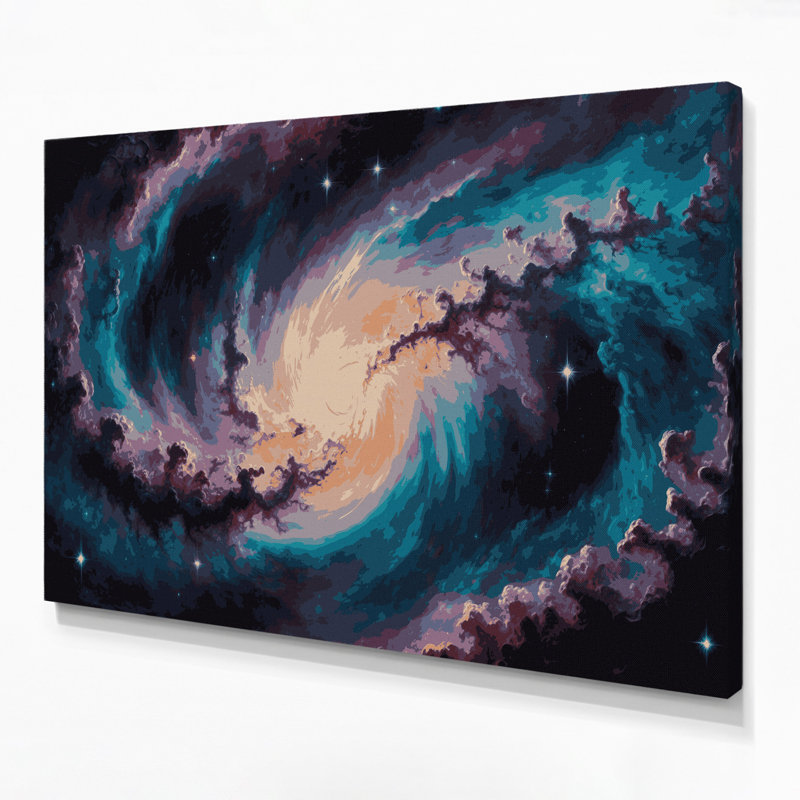 Art mural sur toile mauve Space Space, H 11 po x l 14 po