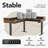 65.5" × 57.6" L-Shaped Electric Standing Desk With 6 Storage Drawers & Storage Cabinet, Dual-Level Corner Sit-Stand Desk, Power Strip Tray & Cable Management, Height Adjustable Gaming Table
