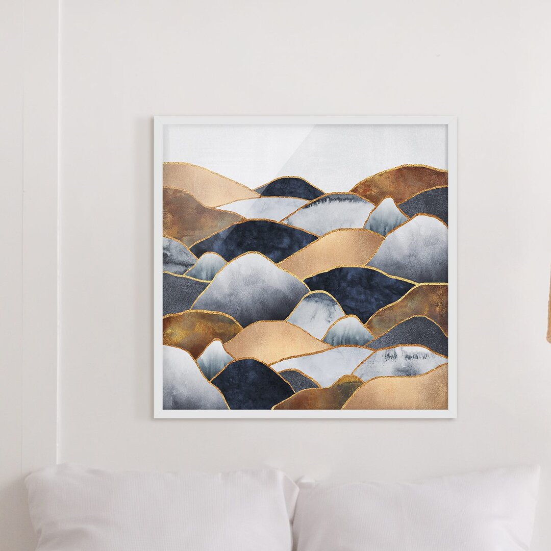 Gerahmtes Poster Golden Mountains