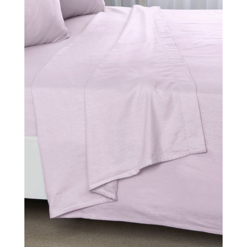 Hollange Flannel Fitted Sheet, Pink, Kingsize