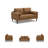 60'' Faux Leather Loveseat